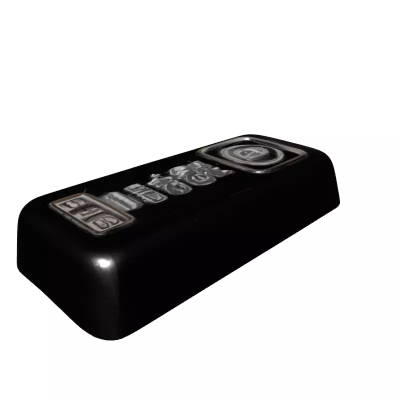 Realistic Silver Bullion Bar Low-poly 3D model_2