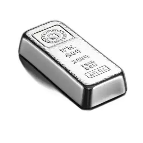 Realistic Silver Bullion Bar