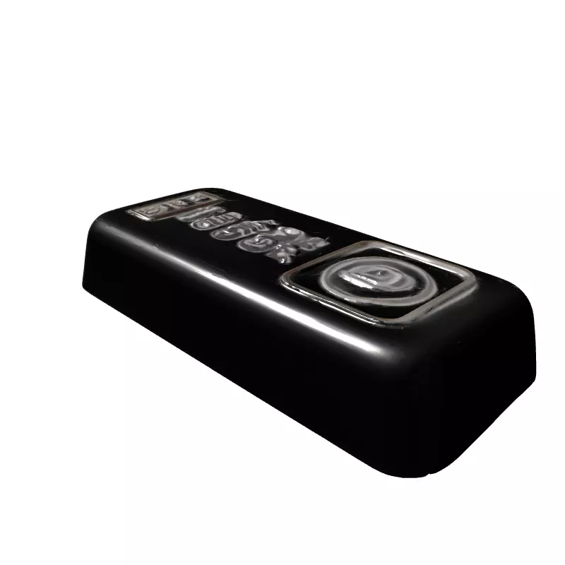 Realistic Silver Bullion Bar Low-poly 3D model_5