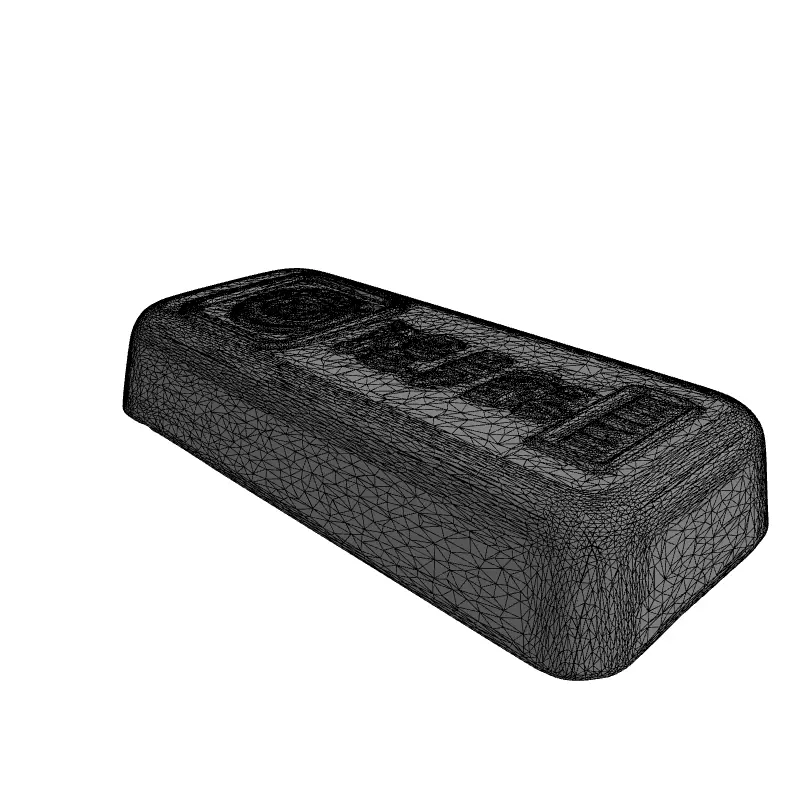 Realistic Silver Bullion Bar Low-poly 3D model_1