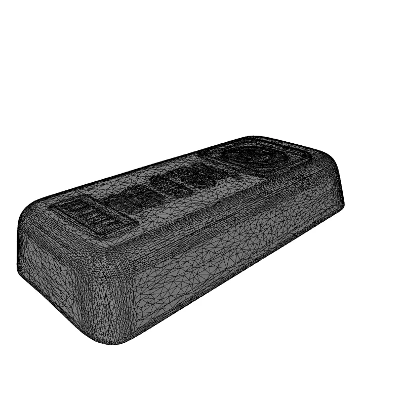 Realistic Silver Bullion Bar Low-poly 3D model_9