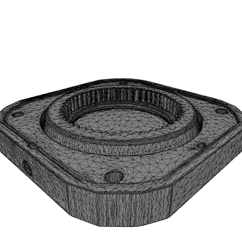 Precision Industrial Spline Drive Component Low-poly 3D model_9