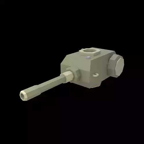 Tank Artillery Parts v1 003 Low-poly 3D model
