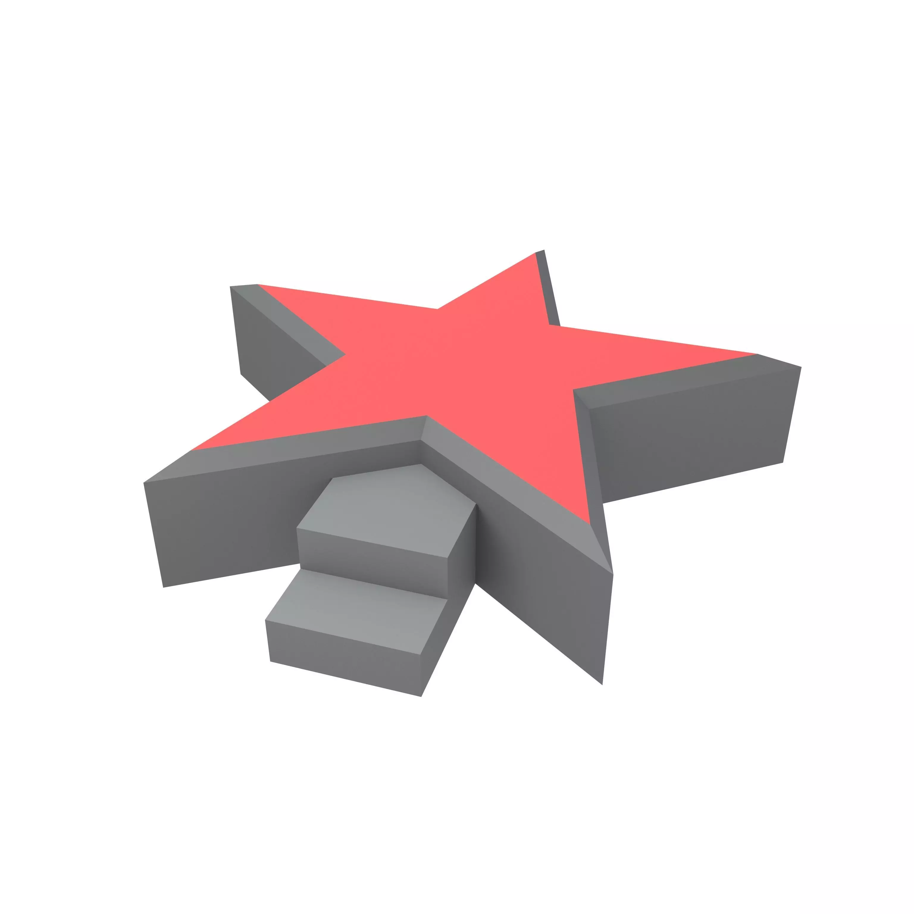 Star Podium Stage v1 001 Low-poly 3D model