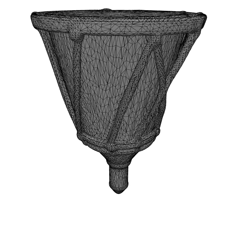 Art Deco Modern Luxury Wall Sconce Low-poly 3D model_9