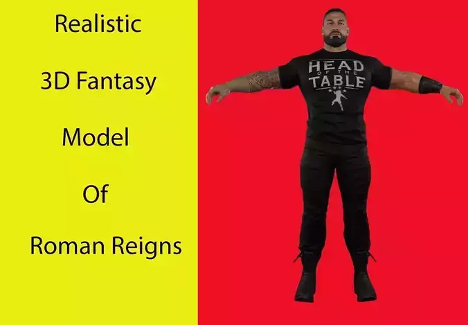 Roman Reigns Parody Low-poly 3D model