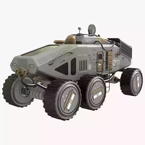 Mars Rover Concept-2-Grey 3D model