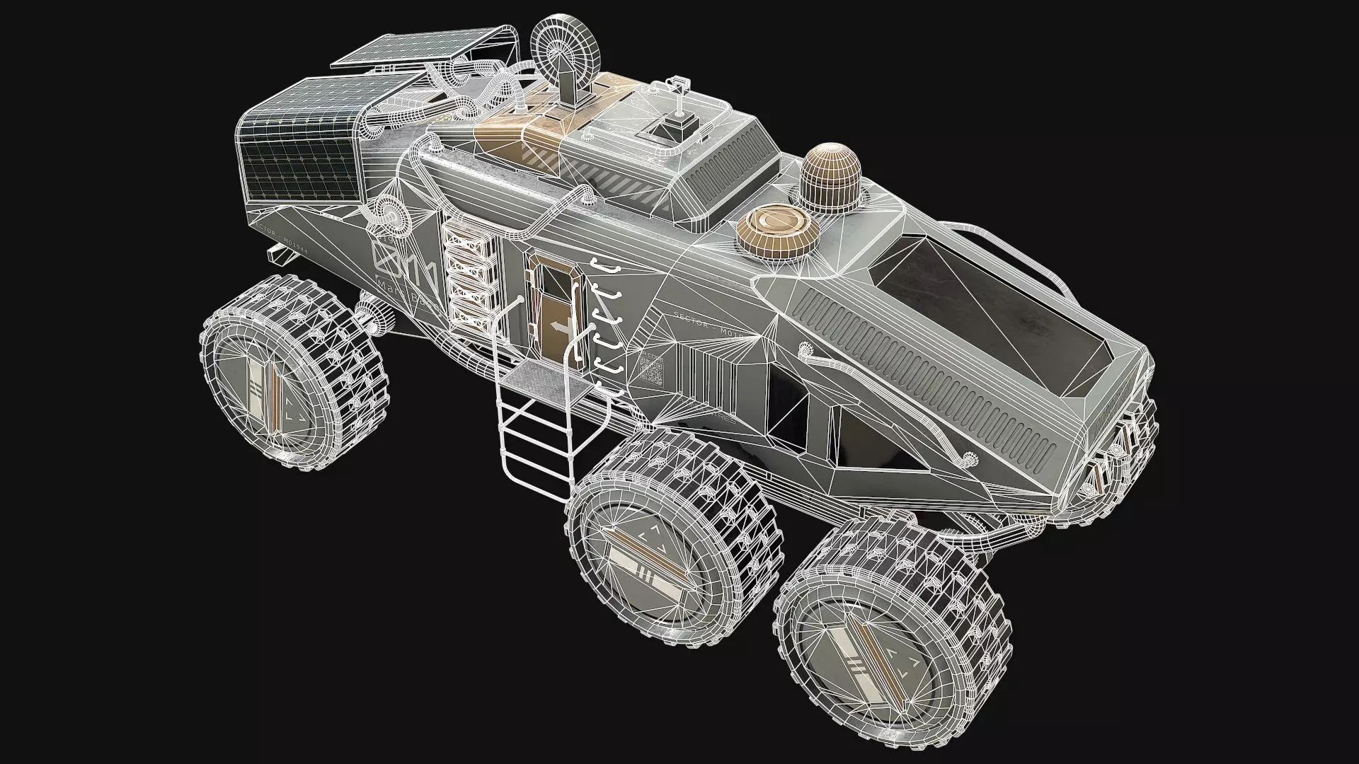Mars Rover Concept-2-Grey 3D model_14