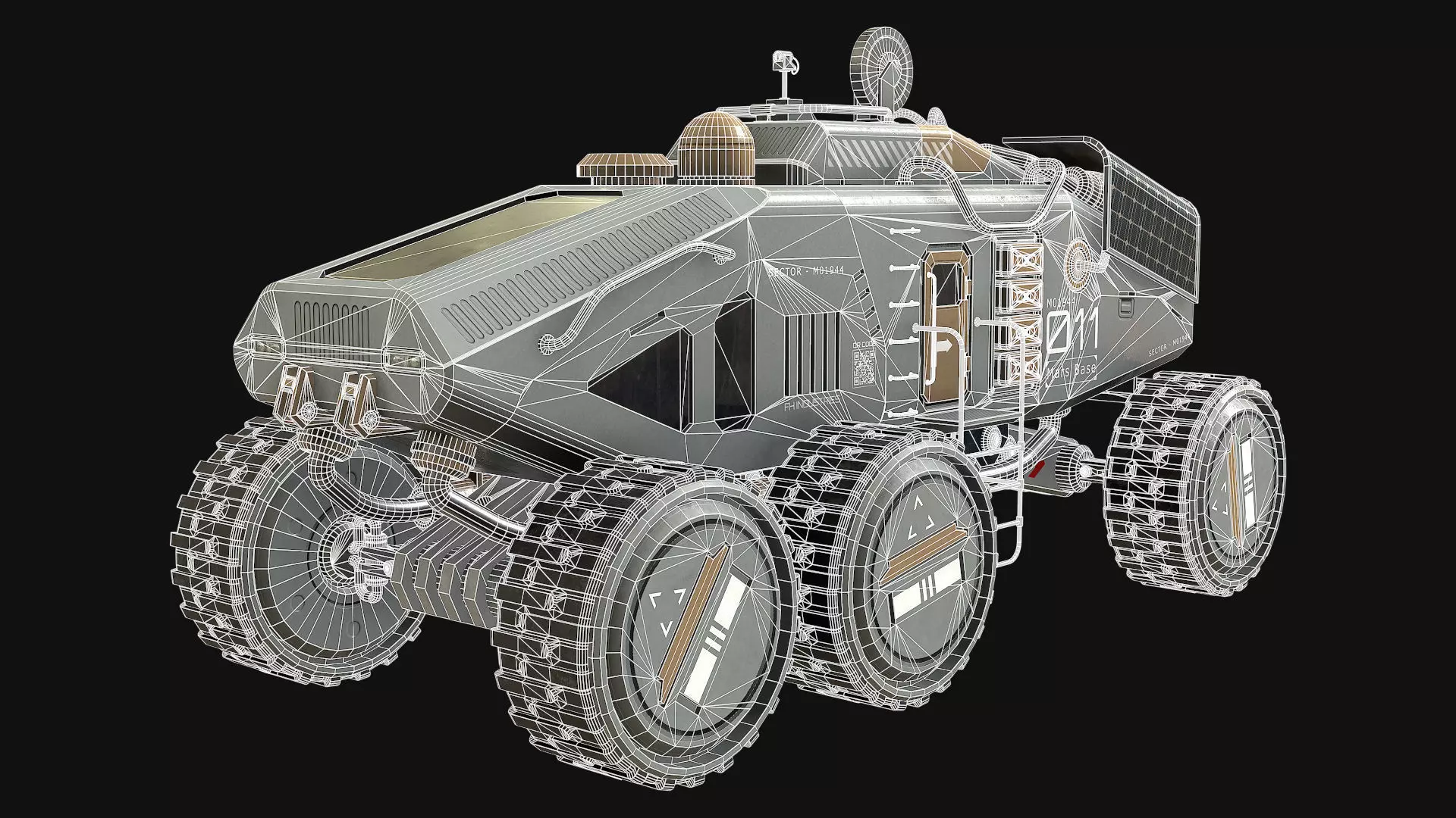 Mars Rover Concept-2-Grey 3D model_10