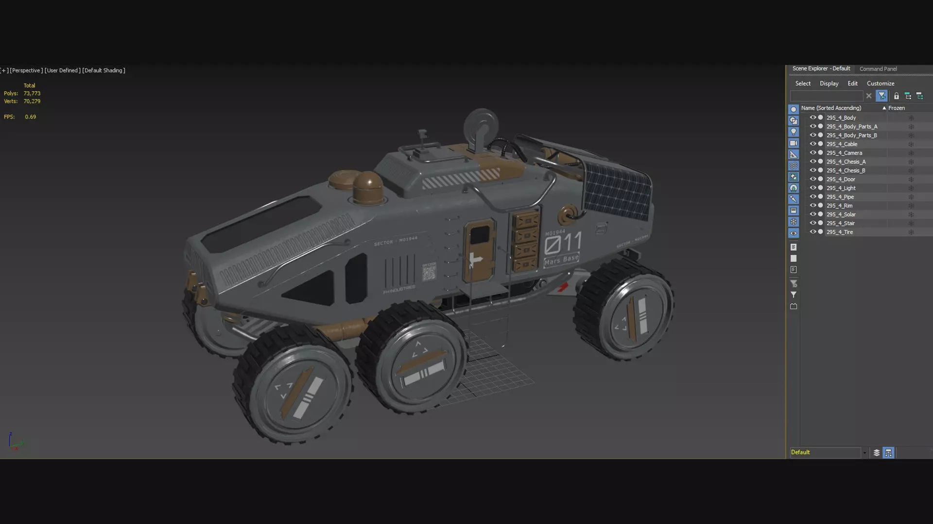 Mars Rover Concept-2-Grey 3D model_25