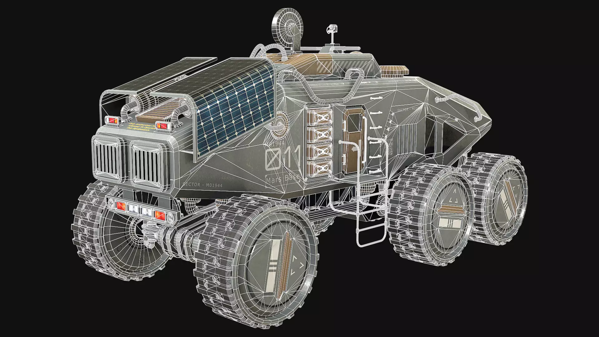 Mars Rover Concept-2-Grey 3D model_12