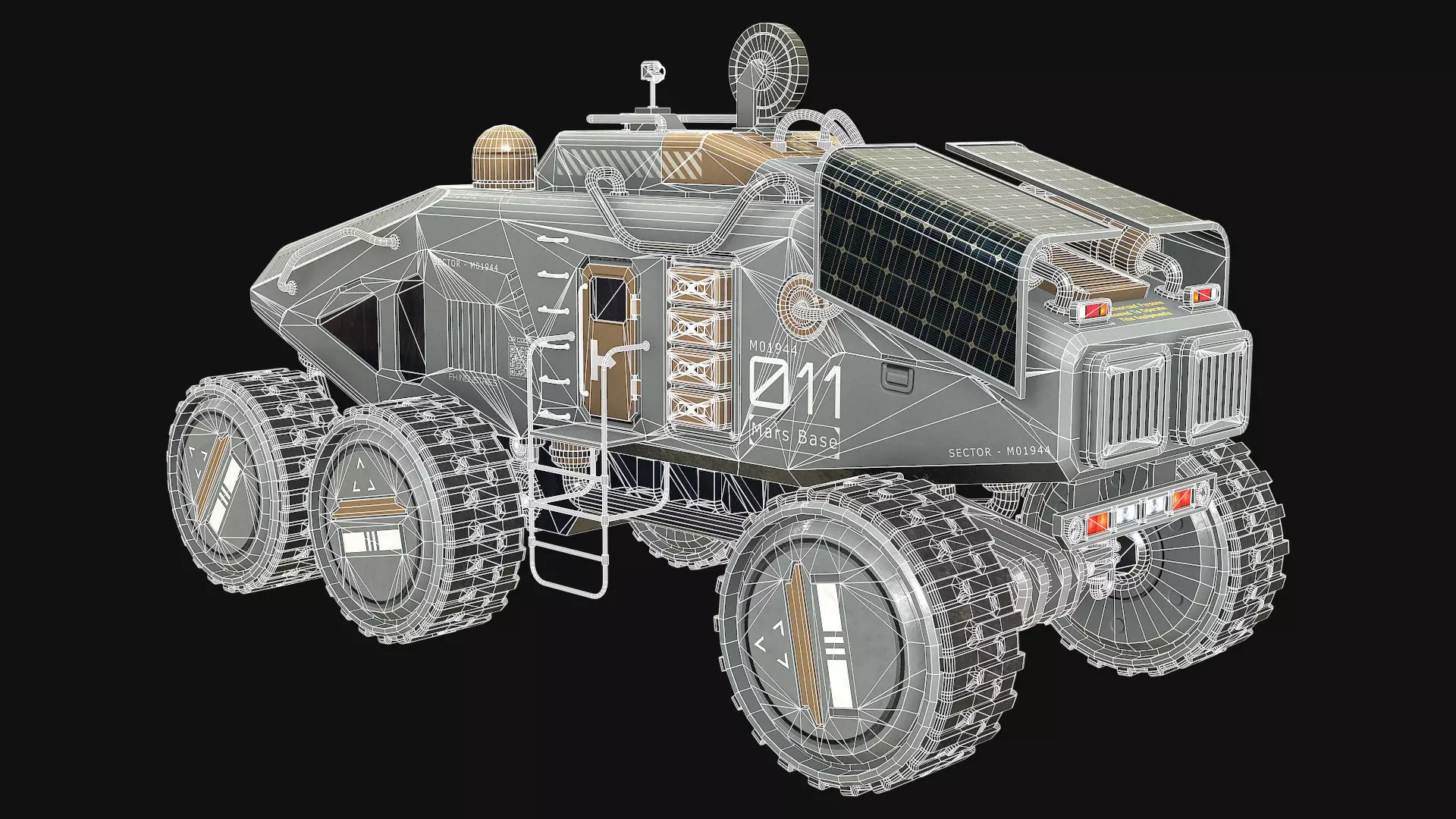 Mars Rover Concept-2-Grey 3D model_11