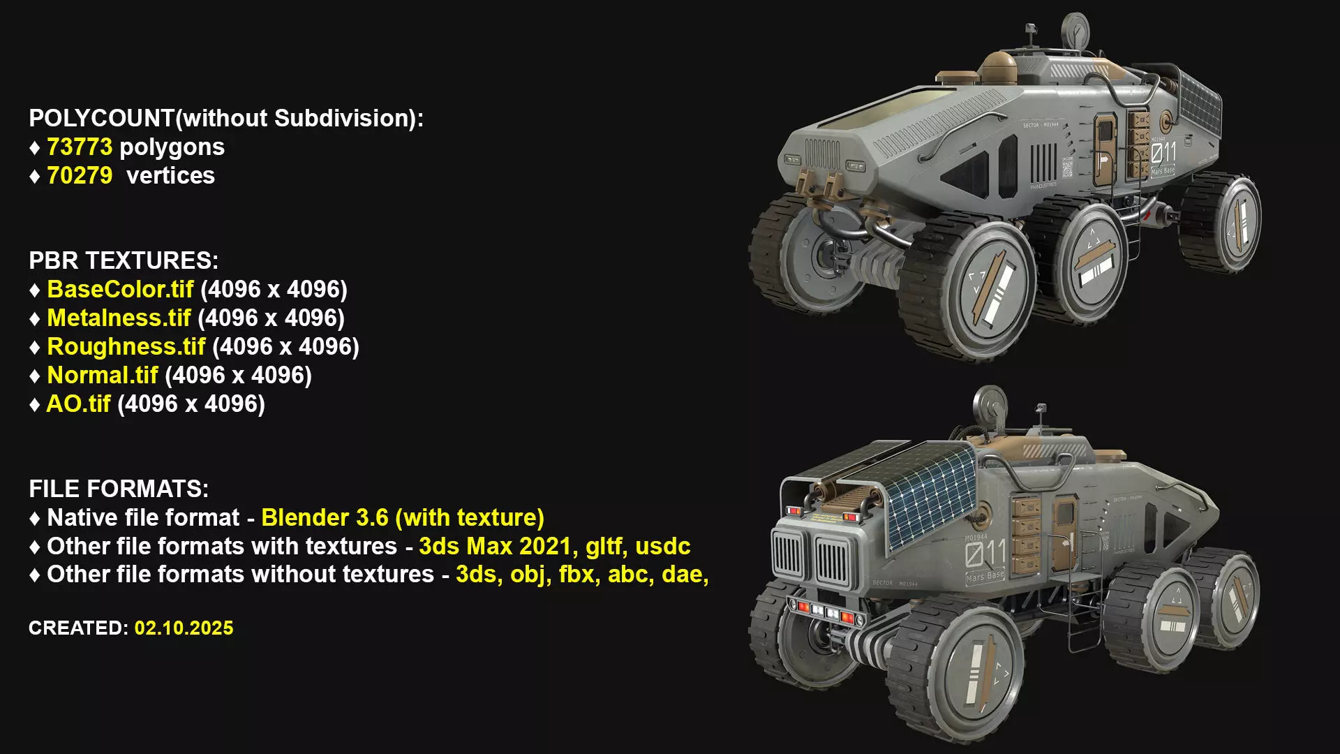 Mars Rover Concept-2-Grey 3D model_3