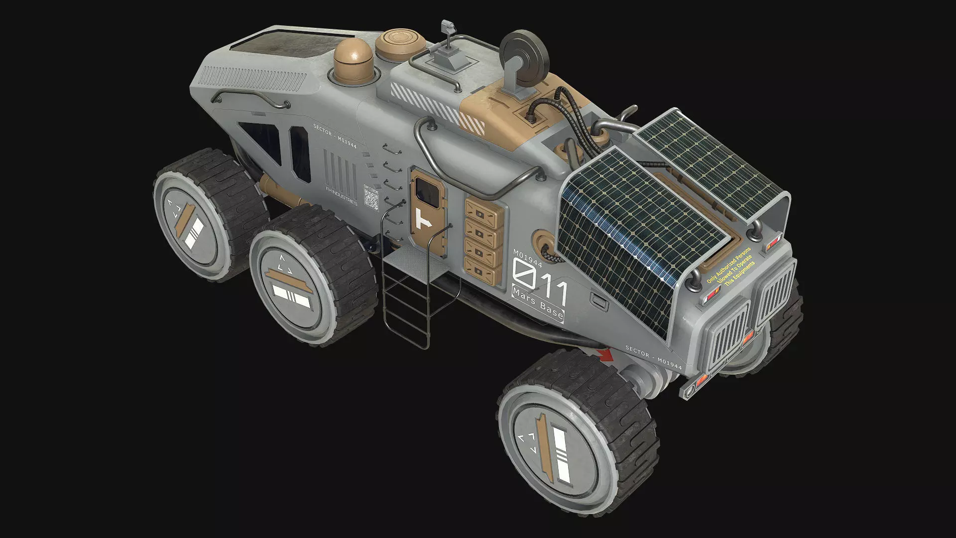 Mars Rover Concept-2-Grey 3D model_8