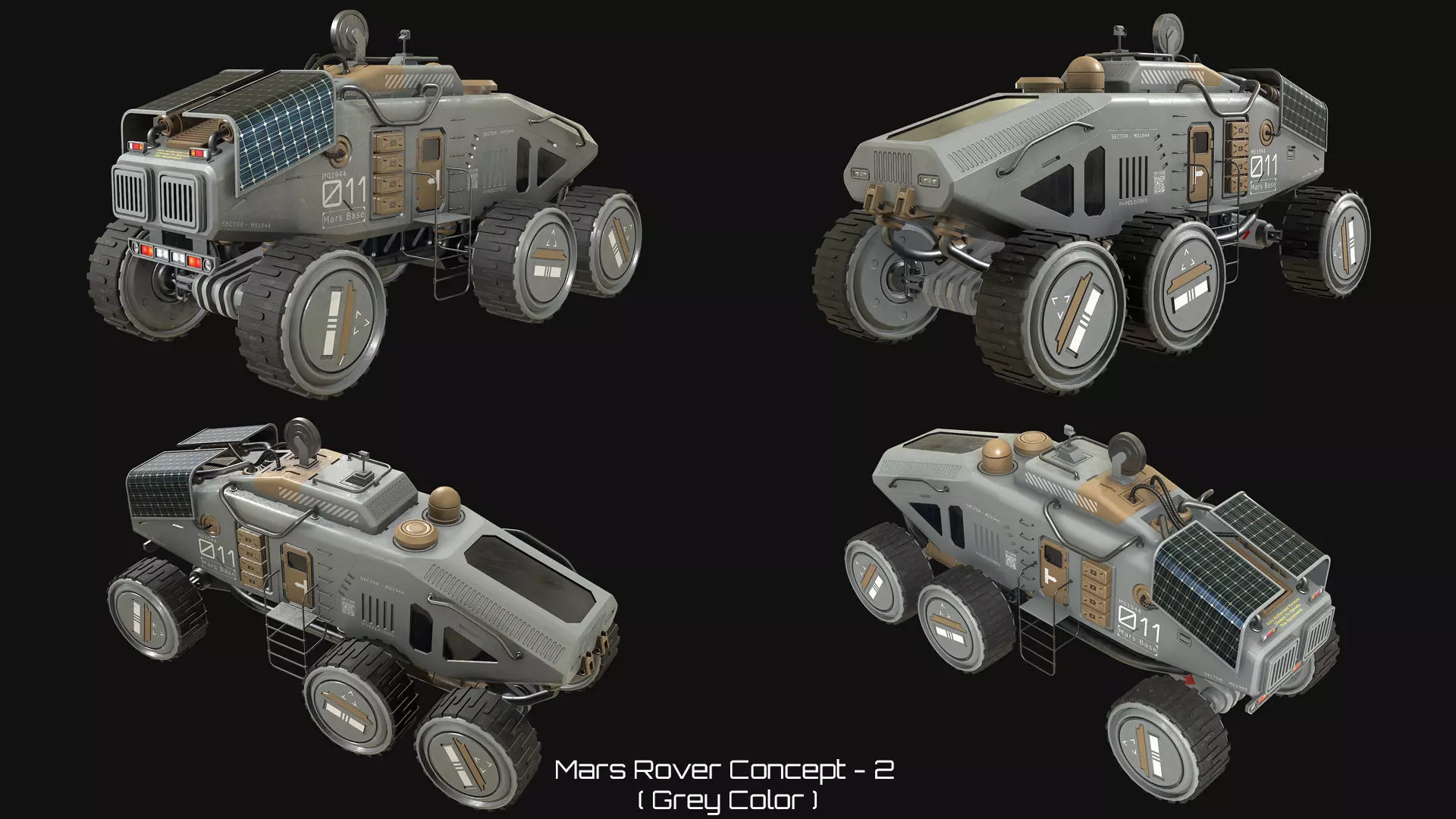 Mars Rover Concept-2-Grey 3D model_9