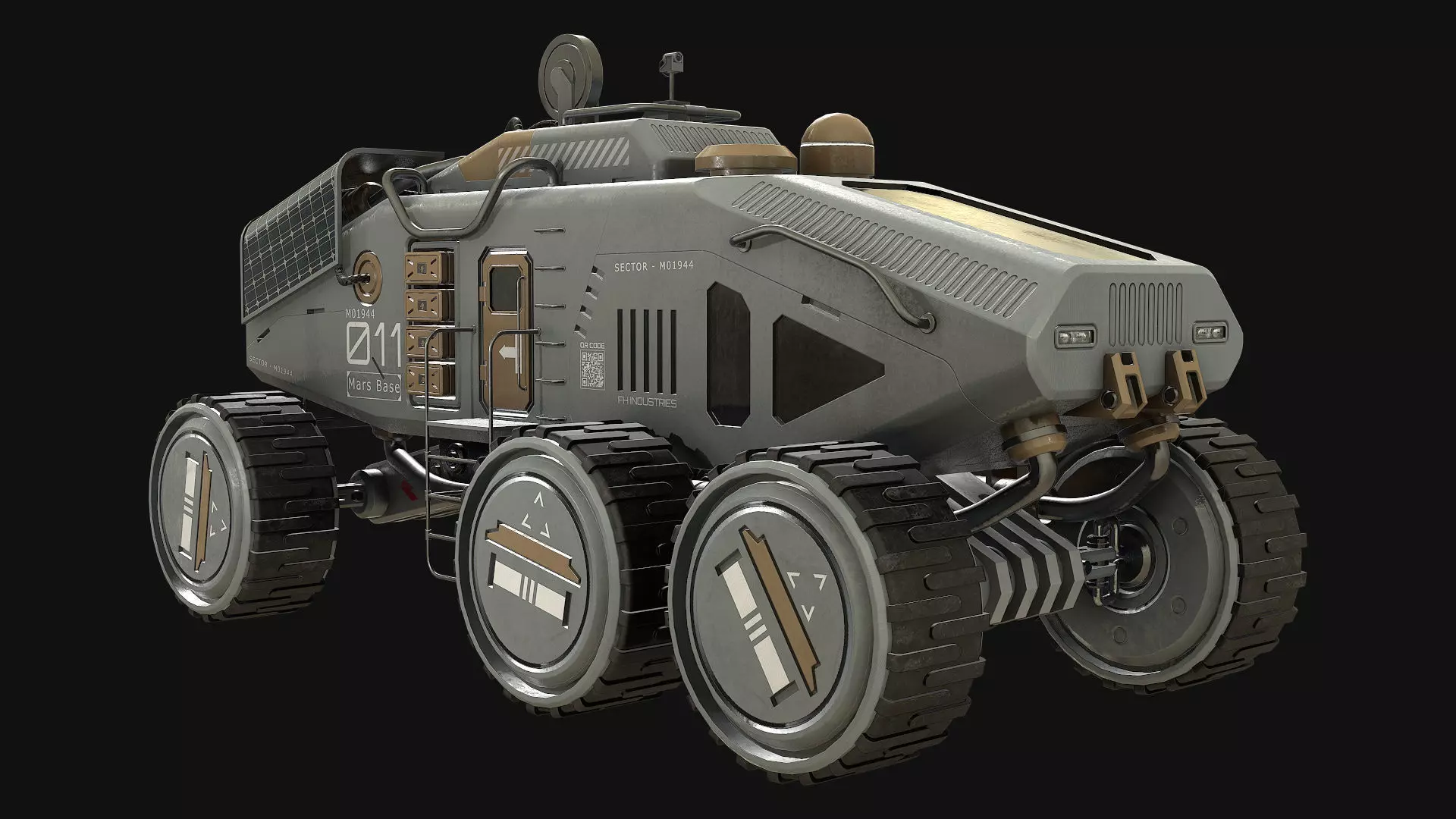 Mars Rover Concept-2-Grey 3D model_6