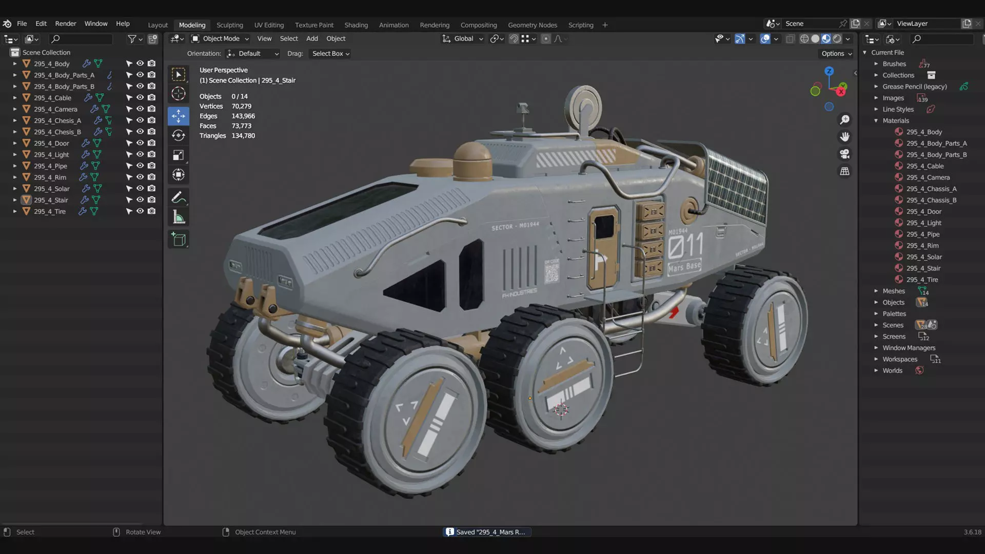 Mars Rover Concept-2-Grey 3D model_24