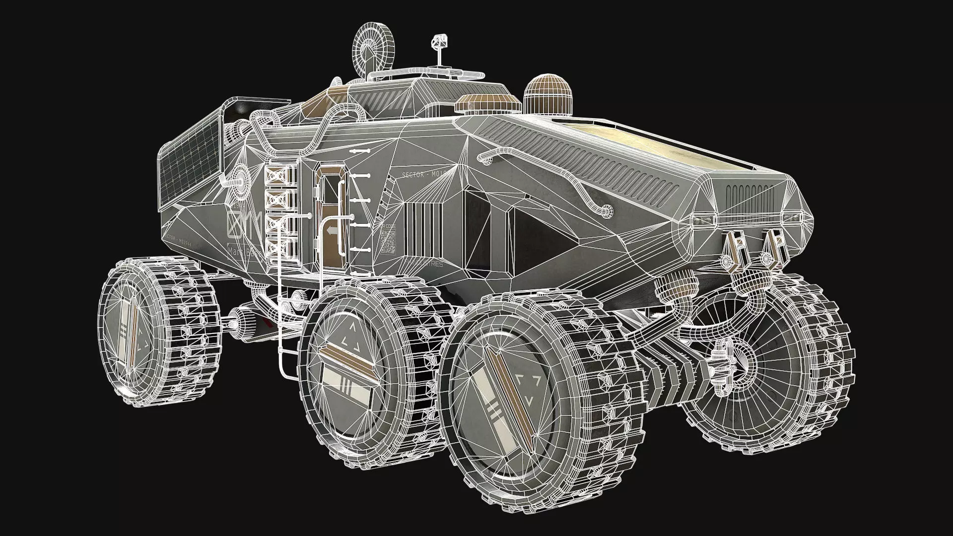 Mars Rover Concept-2-Grey 3D model_13