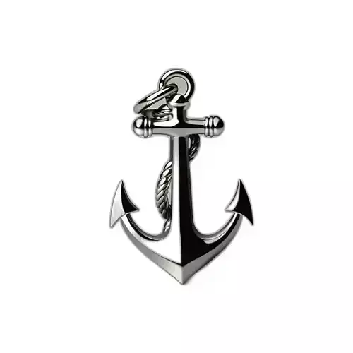 Nautical Silver Anchor Prop