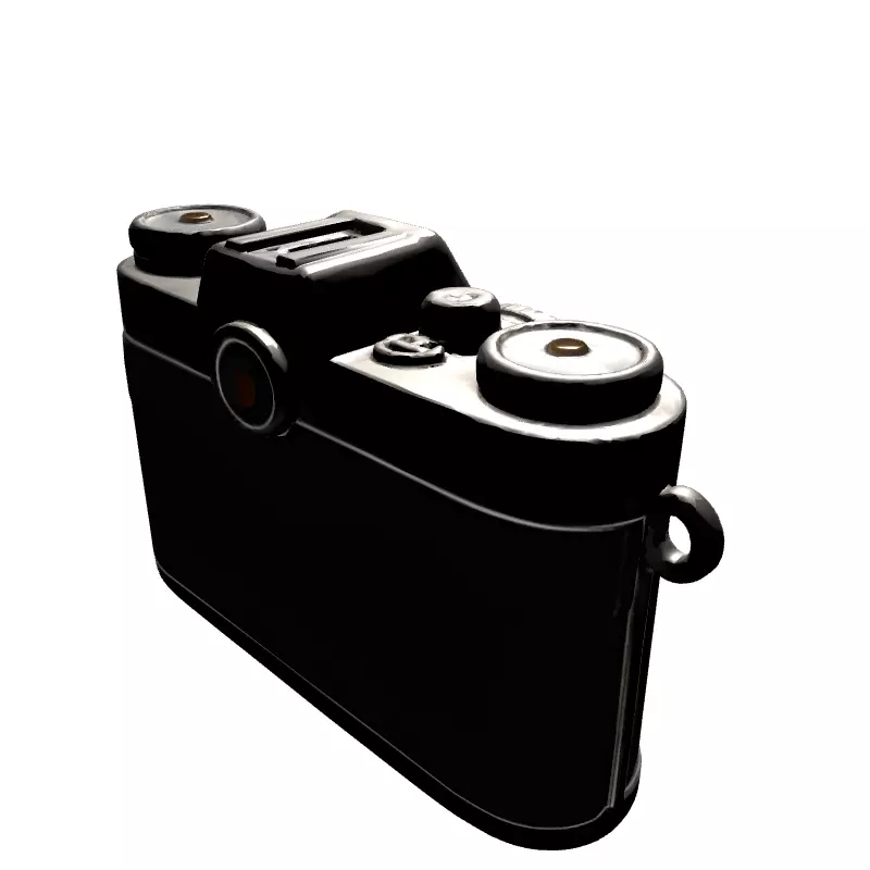 Detailed Vintage Film Camera Low-poly 3D model_6