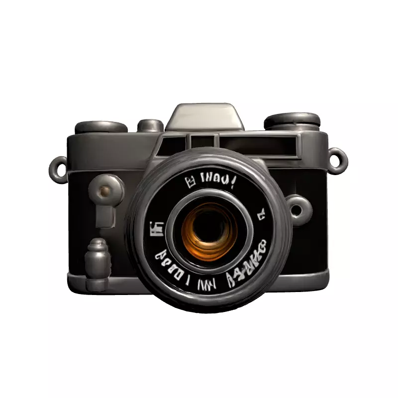 Detailed Vintage Film Camera Low-poly 3D model_4