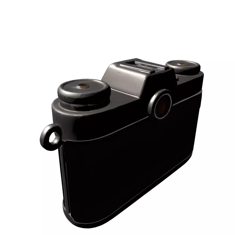 Detailed Vintage Film Camera Low-poly 3D model_5