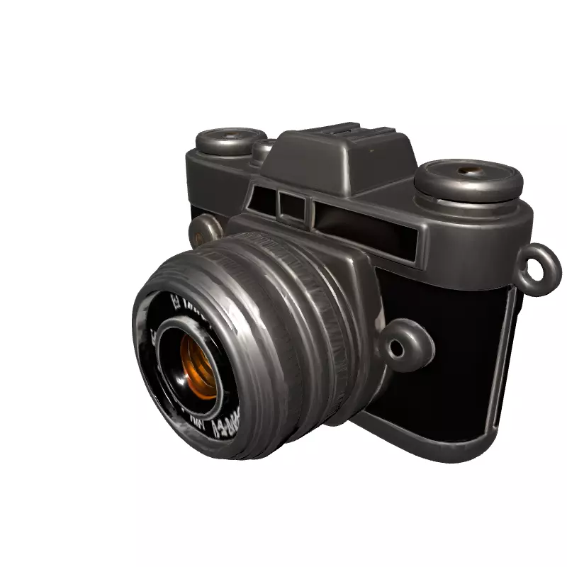 Detailed Vintage Film Camera Low-poly 3D model_2