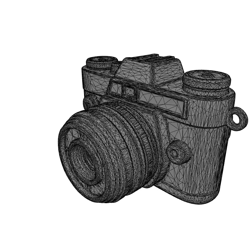 Detailed Vintage Film Camera Low-poly 3D model_9