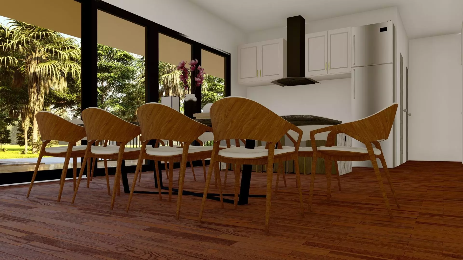 Modern American House Exterior 3D Model Realistic Architectural 3D model_7