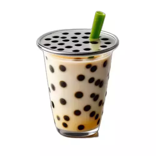 Realistic Bubble Tea Drink 3D Model