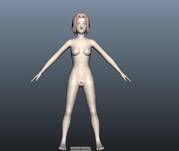 Sakura Haruno nude Free 3D model