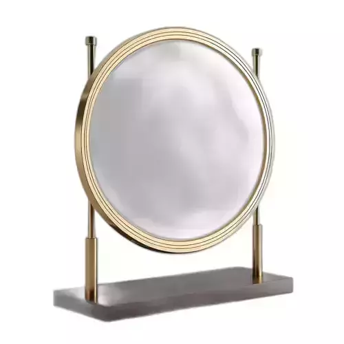 Elegant Golden Round Table Mirror