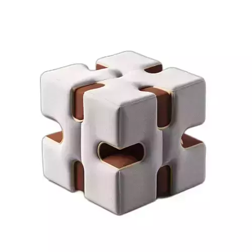 Modern Modular Cube Ottoman