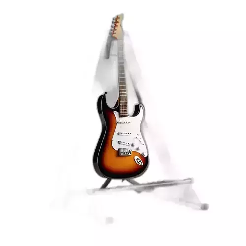 Realistic Electric Guitar with Stand