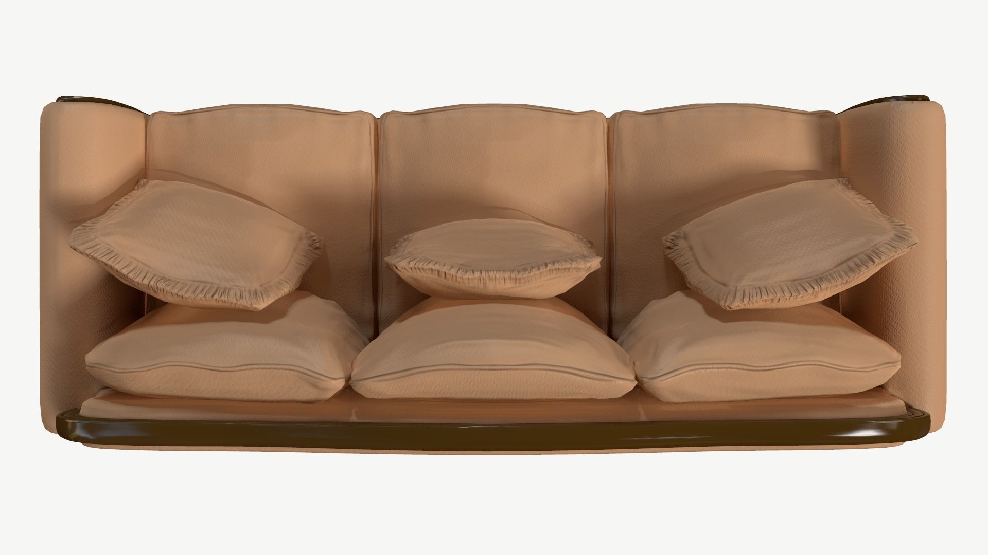 Old Fashioned Sofa model Low-poly 3D model_5
