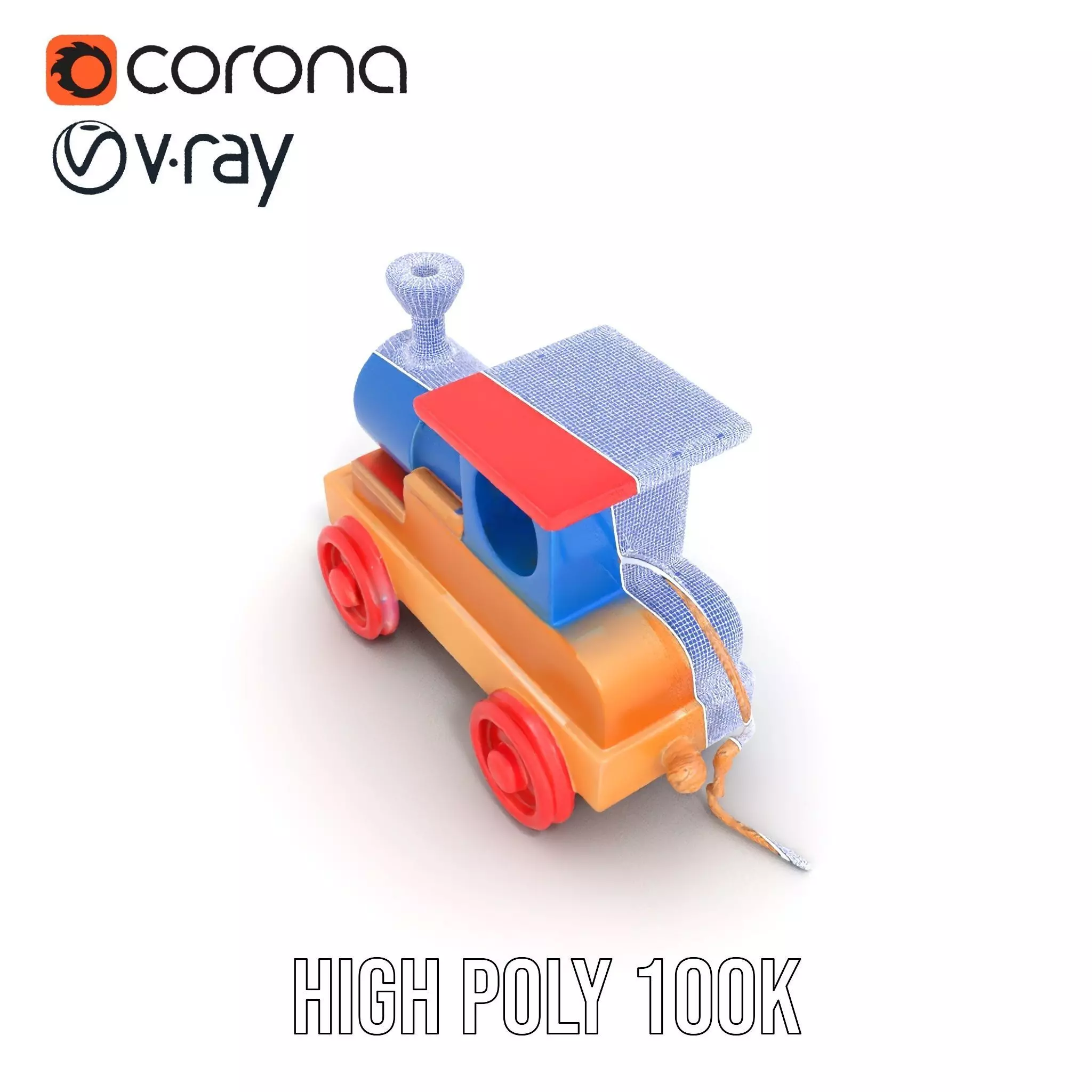 Colorful Wooden Train model pack Texture_32