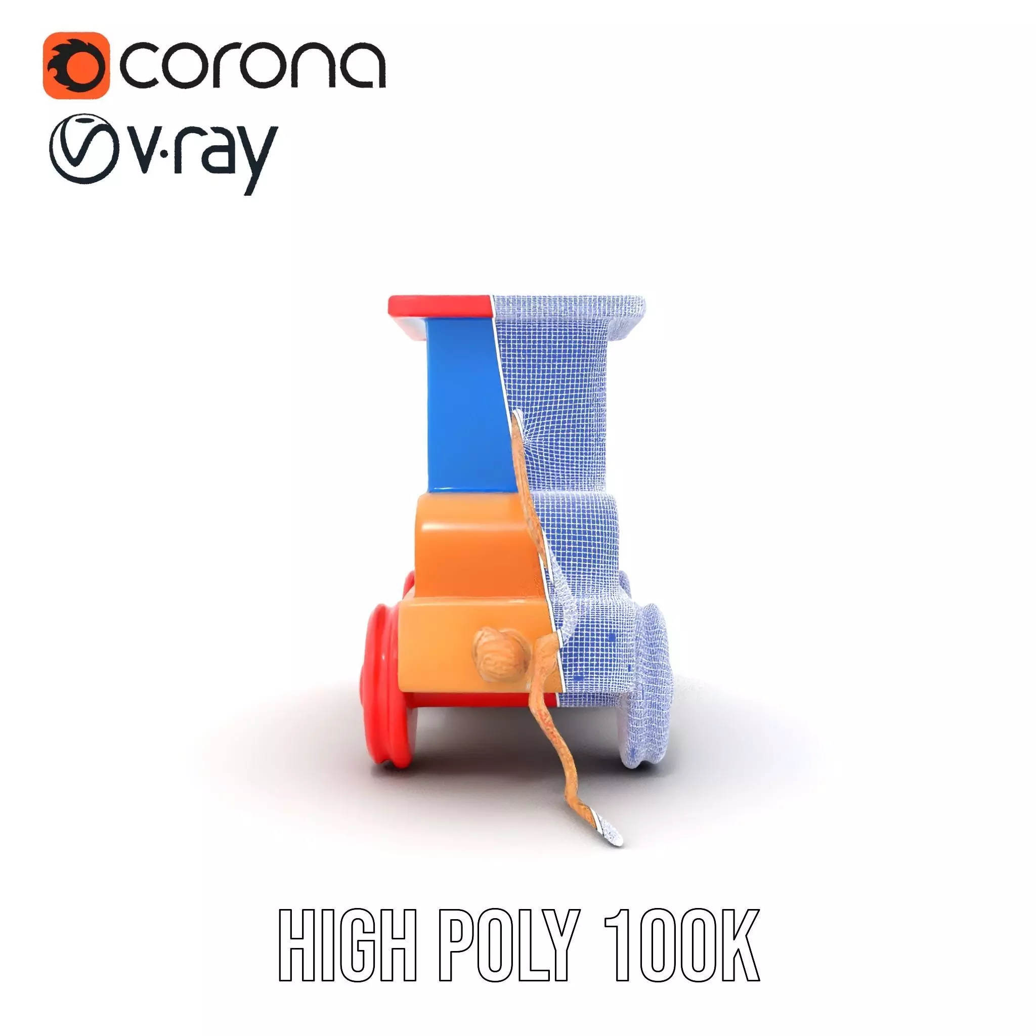 Colorful Wooden Train model pack Texture_34