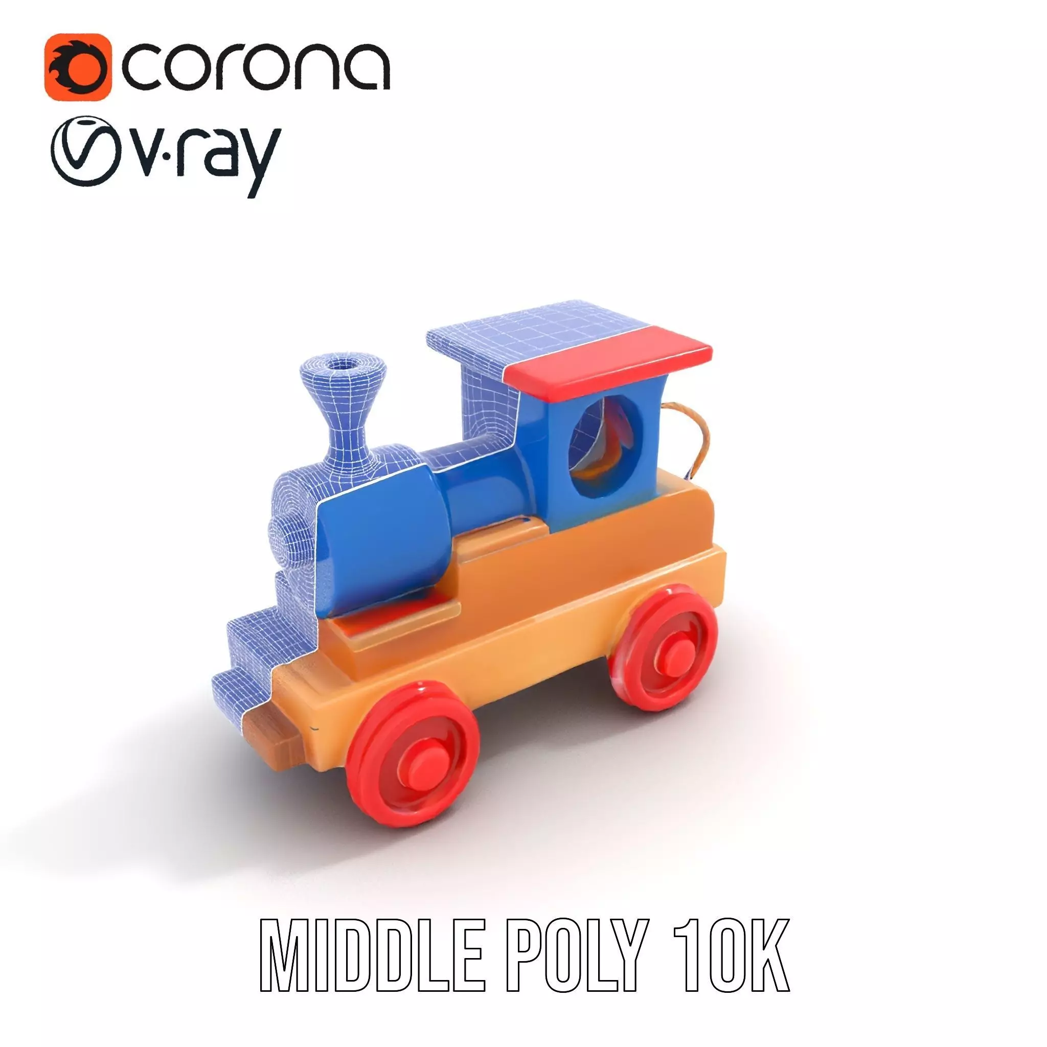 Colorful Wooden Train model pack Texture_6