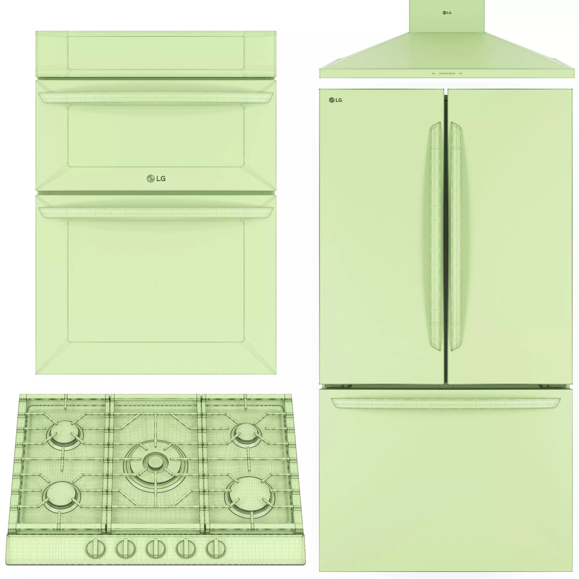 LG kitchen appliance collection 3D model_5