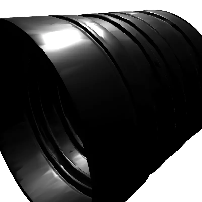 Corrugated Industrial Pipe Segment Low-poly 3D model_6