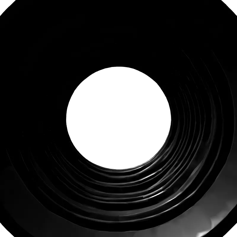 Corrugated Industrial Pipe Segment Low-poly 3D model_7