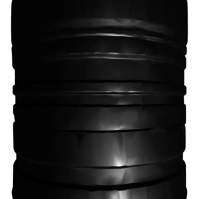 Corrugated Industrial Pipe Segment Low-poly 3D model_8