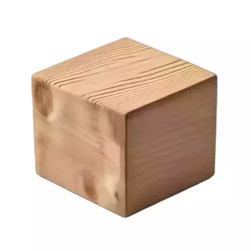Stylized Wooden Block Grooved Top