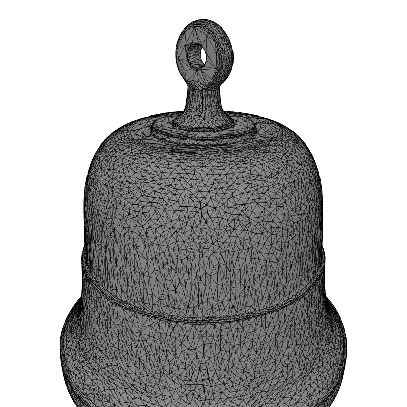 Simple Metal Bell 3D Model Low-poly 3D model_9
