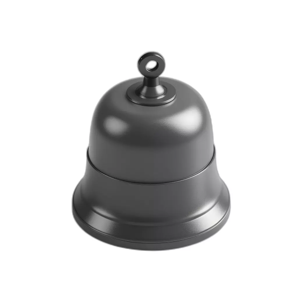 Simple Metal Bell 3D Model Low-poly 3D model_0