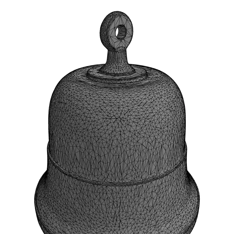 Simple Metal Bell 3D Model Low-poly 3D model_1