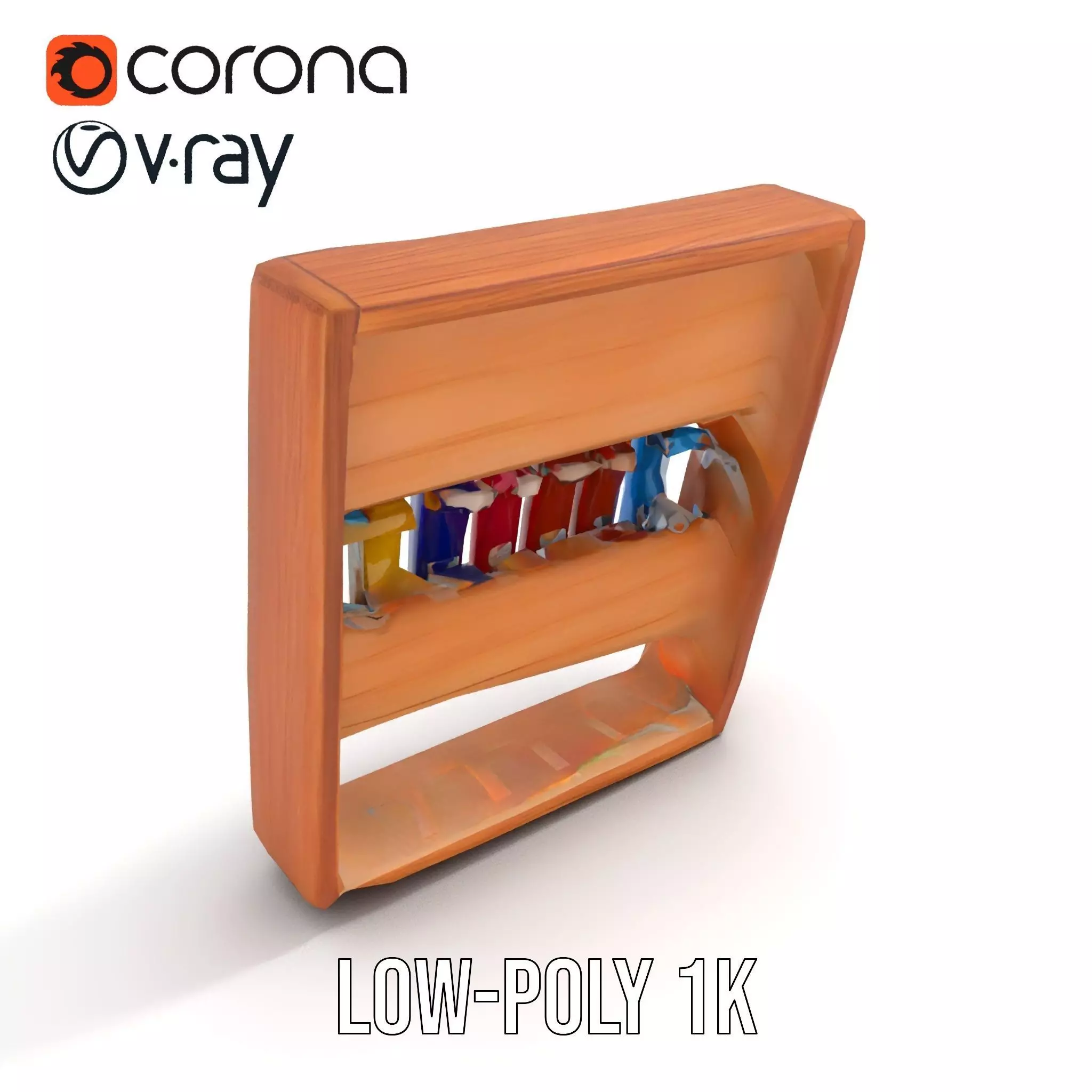 Colorful Xylophone model pack Low-poly 3D model_7