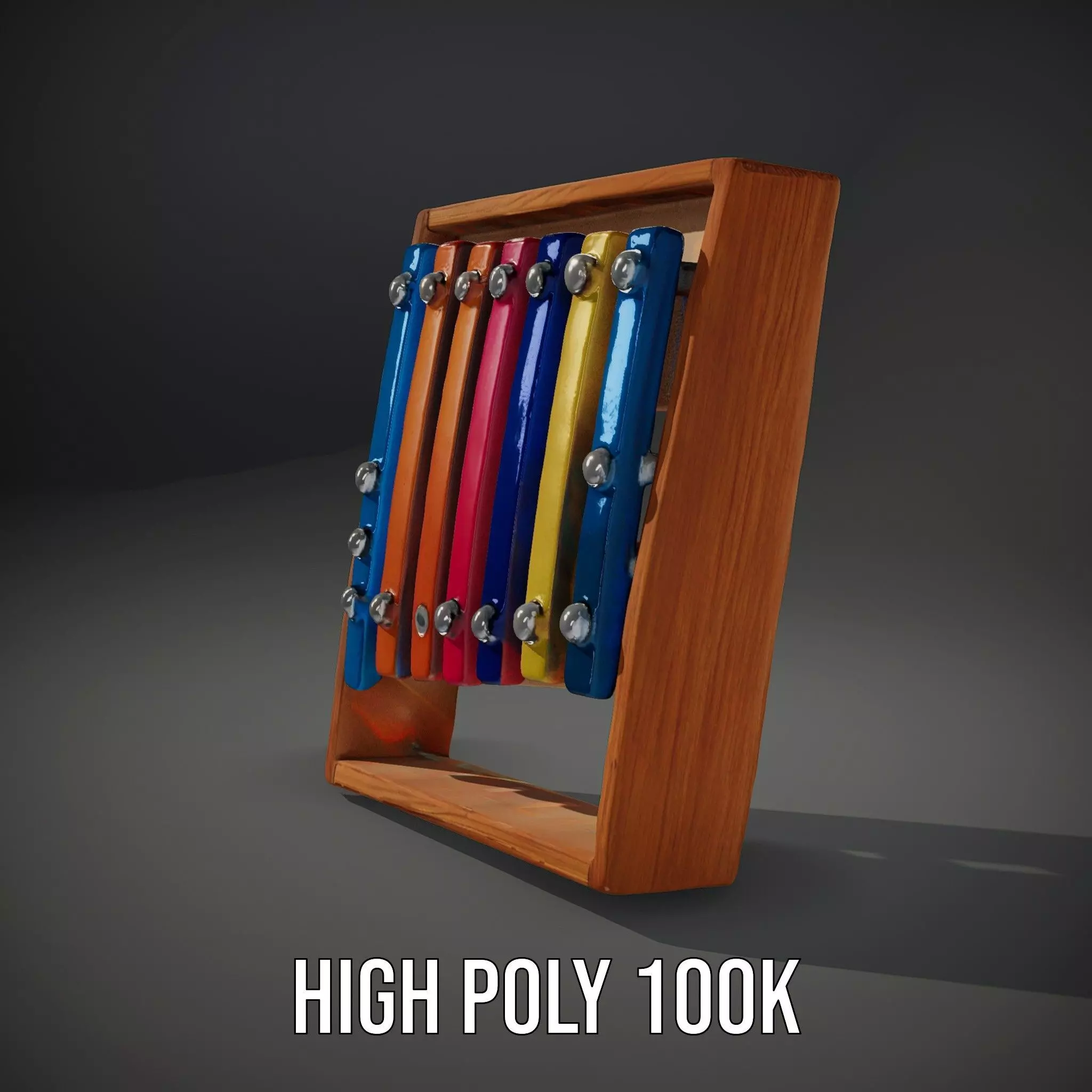 Colorful Xylophone model pack Low-poly 3D model_10