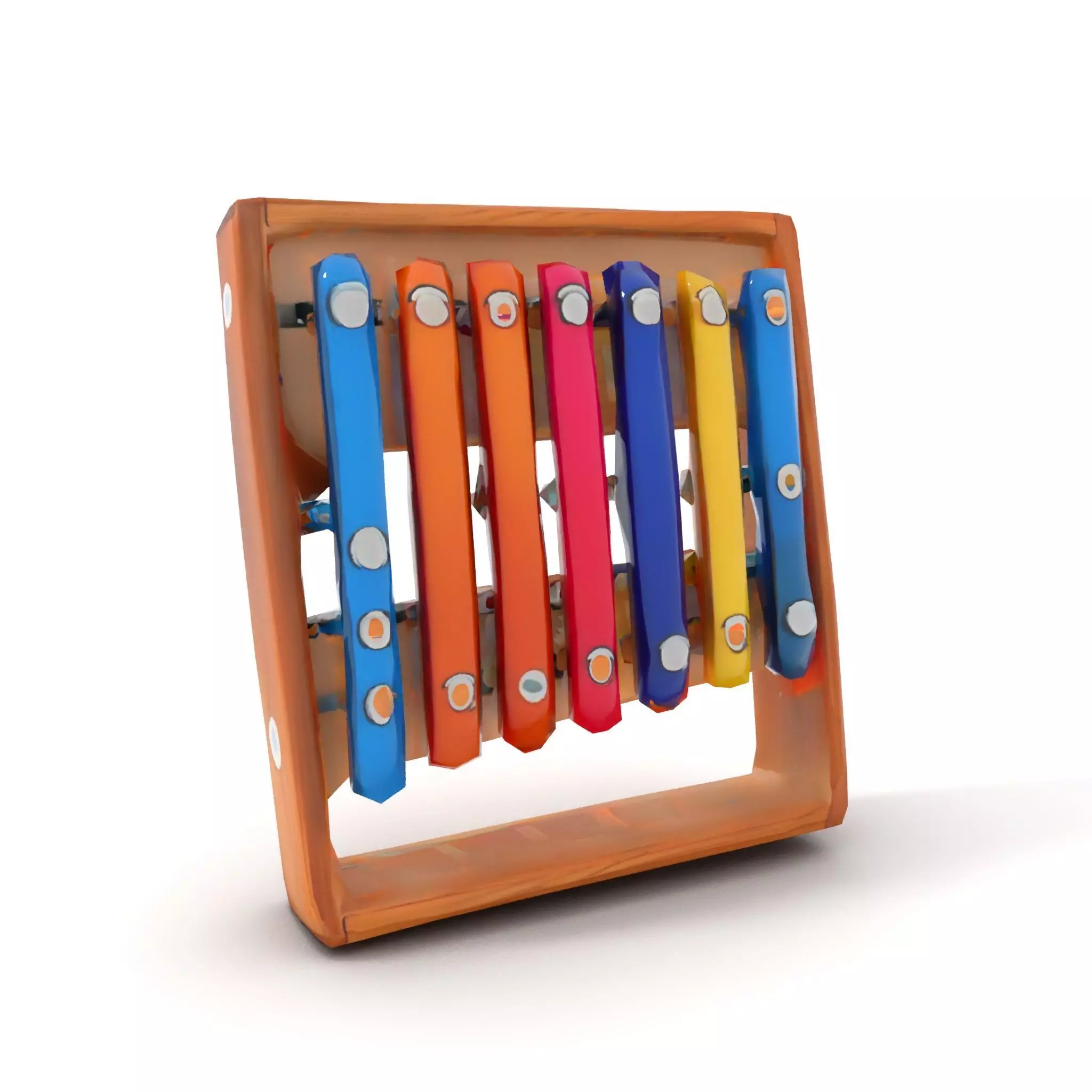Colorful Xylophone model pack Low-poly 3D model_9