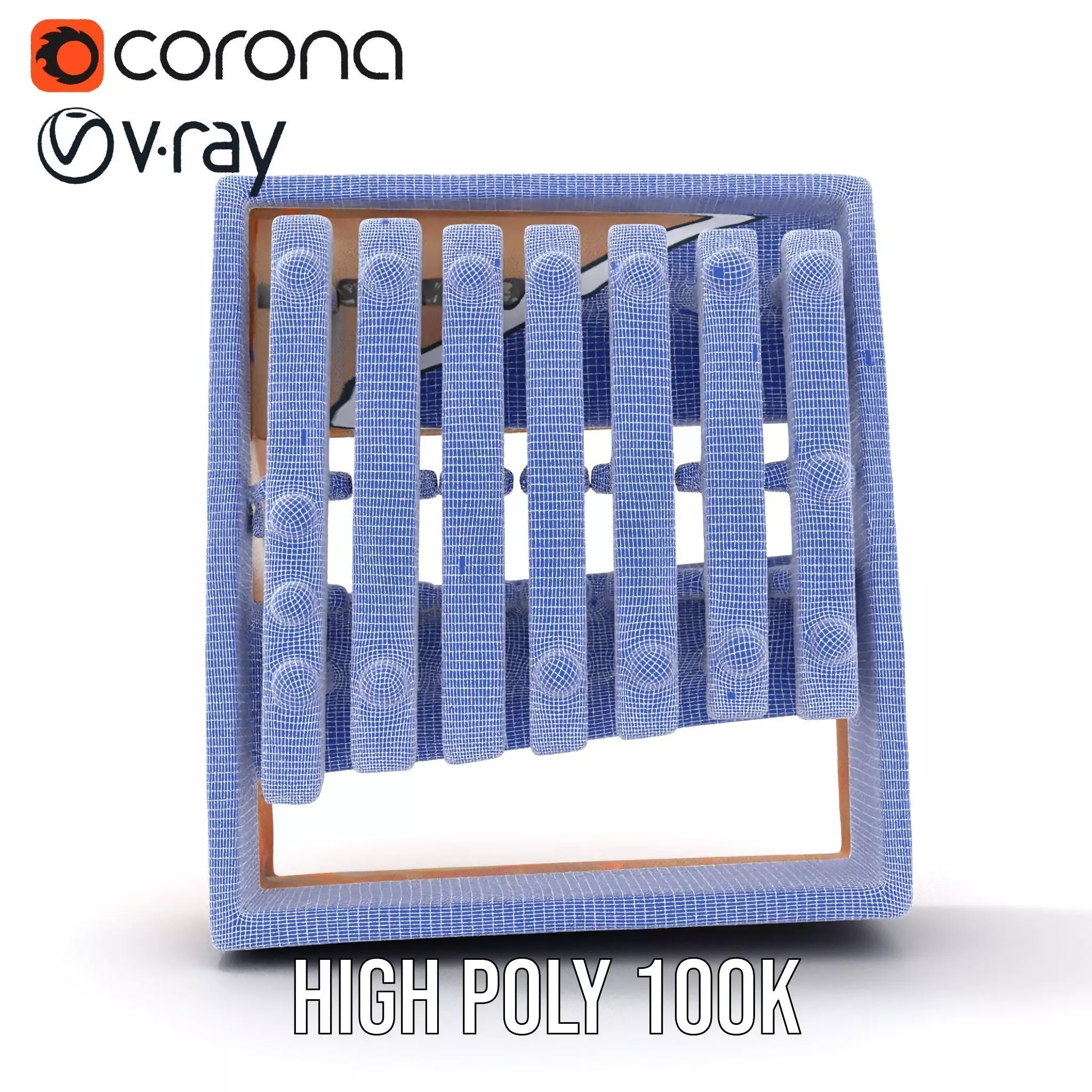 Colorful Xylophone model pack Low-poly 3D model_32